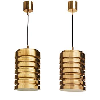 87. Hans-Agne Jakobsson, a pair of ceiling lamps, model 'T487/M', Hans-Agne Jakobsson AB Markaryd, 1960-1970s.