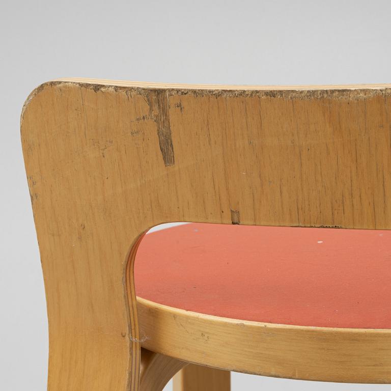 Alvar Aalto, bar stools, a pair, model K65, Artek, 2002.