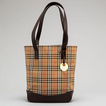 BURBERRY, "Plaid Canvas Tote Bag".