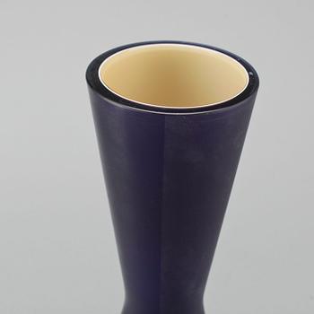 VAS, glas, etikettmärkt Venini, Murano, 1900-talets andra hälft.