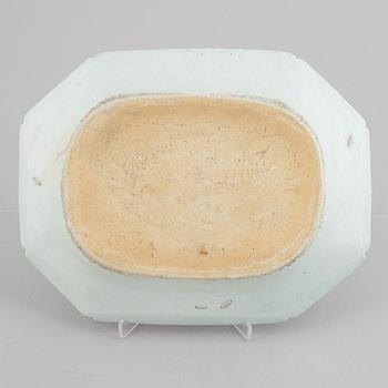 A blue and white 'European Subject' serving dish, Qing dynasty, Qianlong (1736-95).