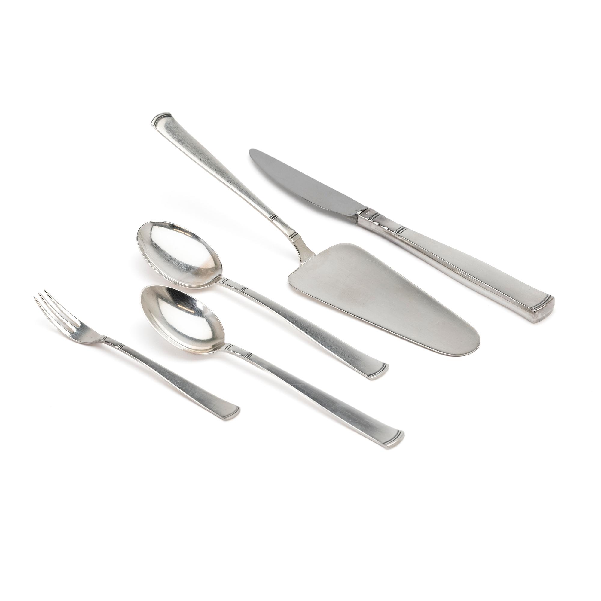 Jacob Ängman, besticksuppsättning, 103 delar, silver, "Rosenholm", GAB, Eskilstuna & Stockholm, 1960-70-tal.
