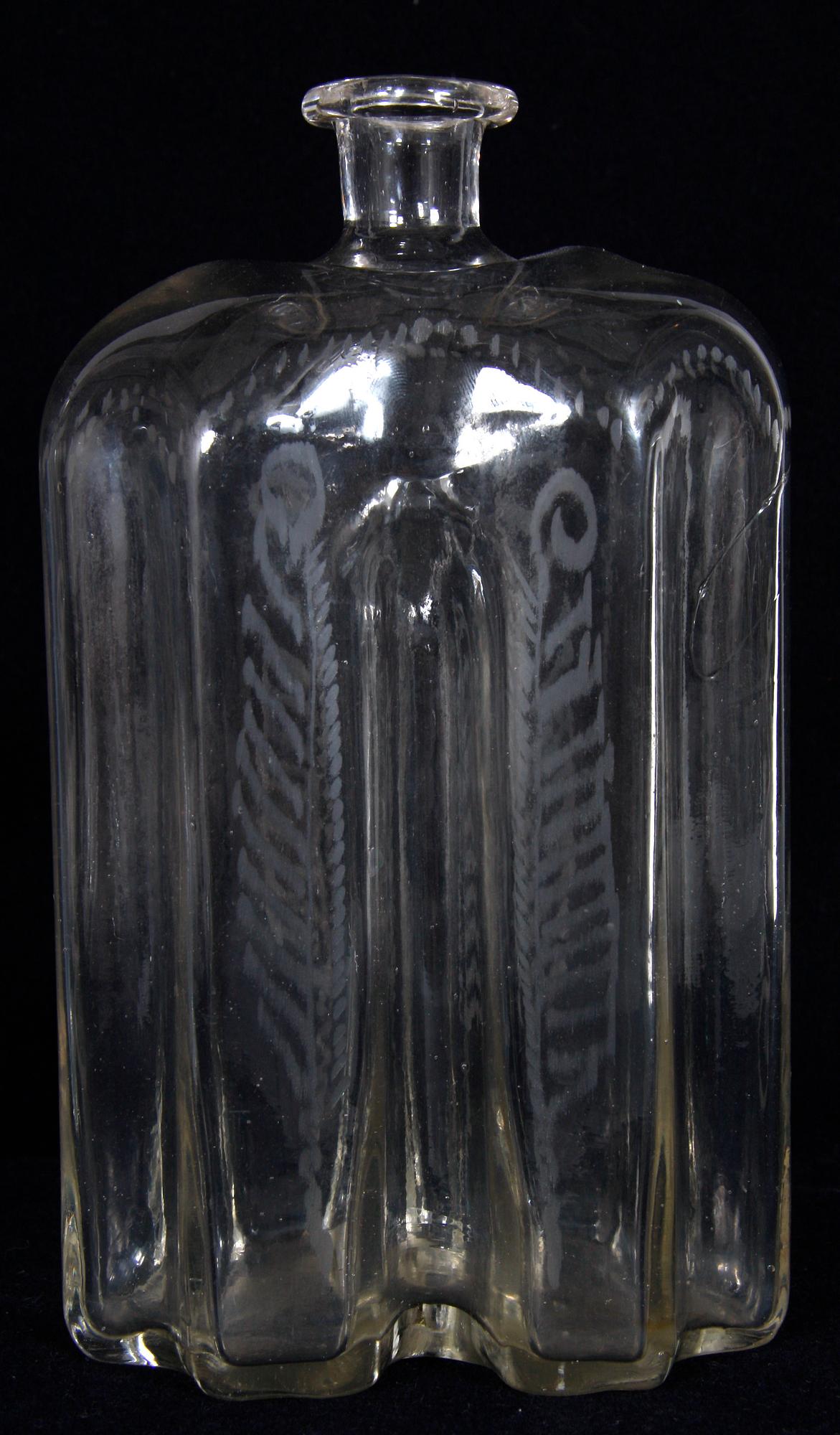 GREPPAFLASKOR, 2 st, glas, 1800-tal.