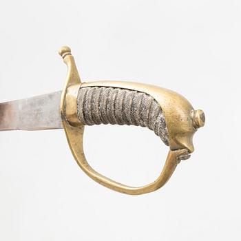 To cutlasses, 19th century, with scabbards.