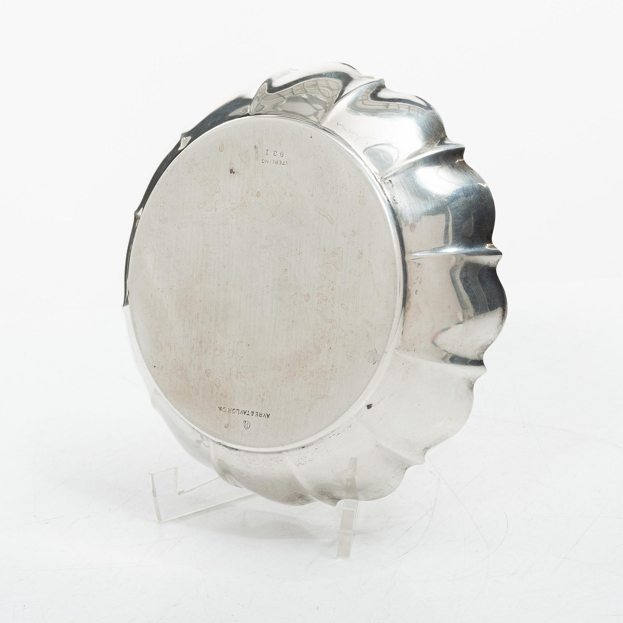 Skål, sterlingsilver, Ayre & Taylor Co, USA.
