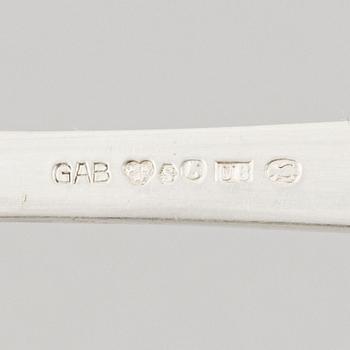 A Swedish Silver Cutlery, Jacob Ängman, "Rosenholm", GAB, Stockholm and Eskilstuna (123 pieces).