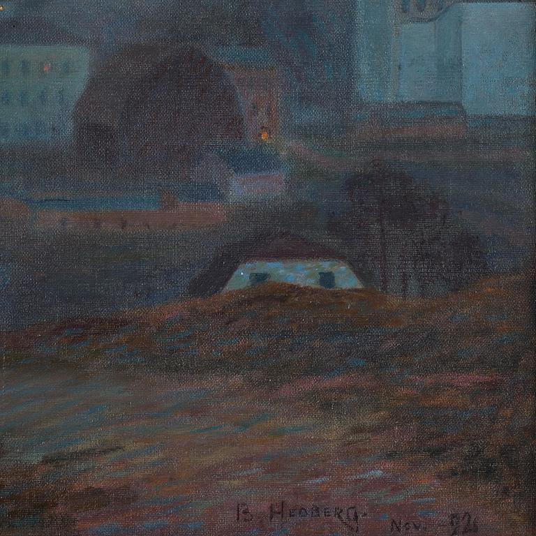 Bengt Hedberg, olja på duk. Signerad B. Hedberg och daterad nov -22.