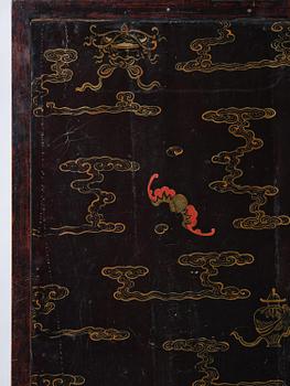 A well carved wooden panel, Qing dynasty, 18th/19th century.