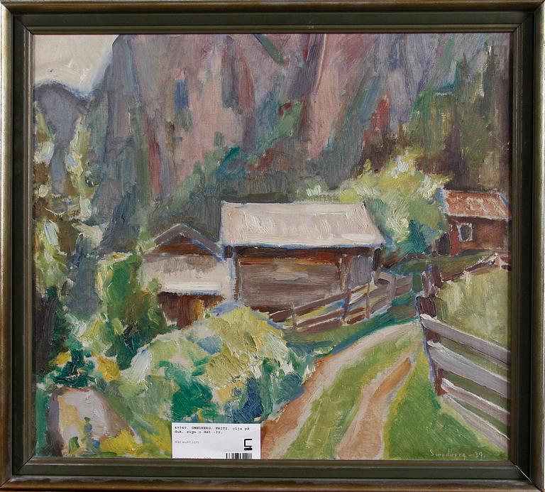 SMEDBERG, FRITZ, olja på duk, sign o dat -39.