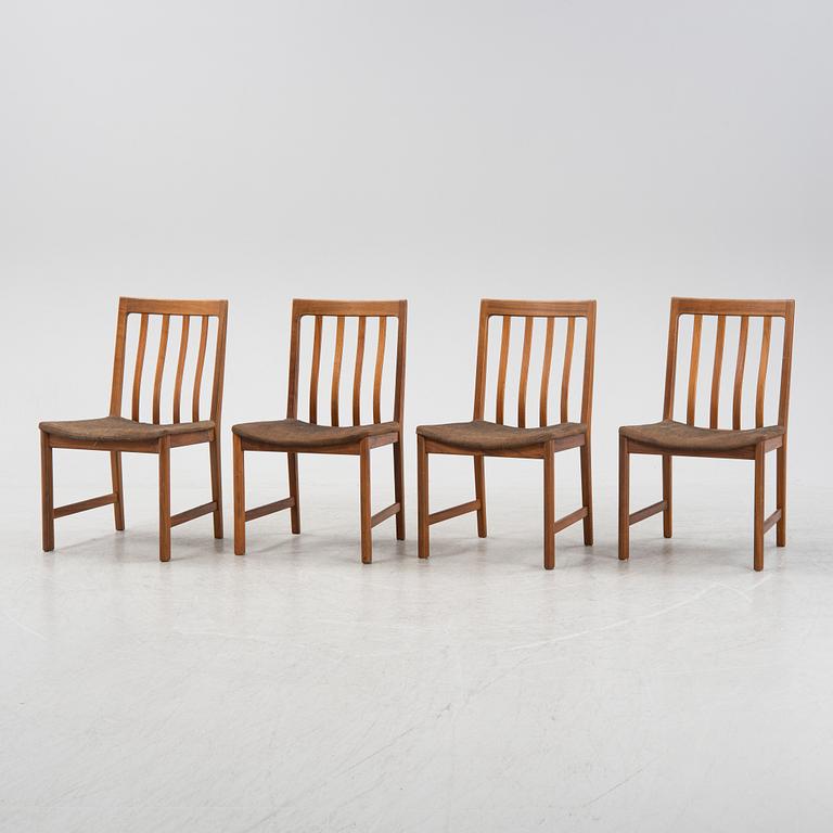 Karl Erik Ekselius, four chairs, JO Carlsson Vetlanda, 1960s.