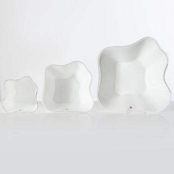 Alvar Aalto, "Aalto-blomman", 3 delar, Iittala, Finland.