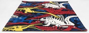 Carl Johan De Geer, matta, "Monster, Mondrian", handtuftad, ca 300 x 200 cm, signerad o numrerad.