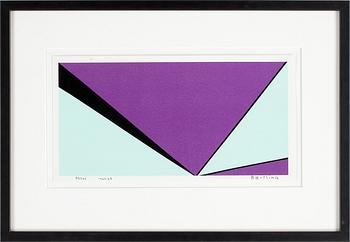Olle Baertling · OLLE BAERTLING, färgserigrafi, signerad och daterad 1964, numrerad 85/300.