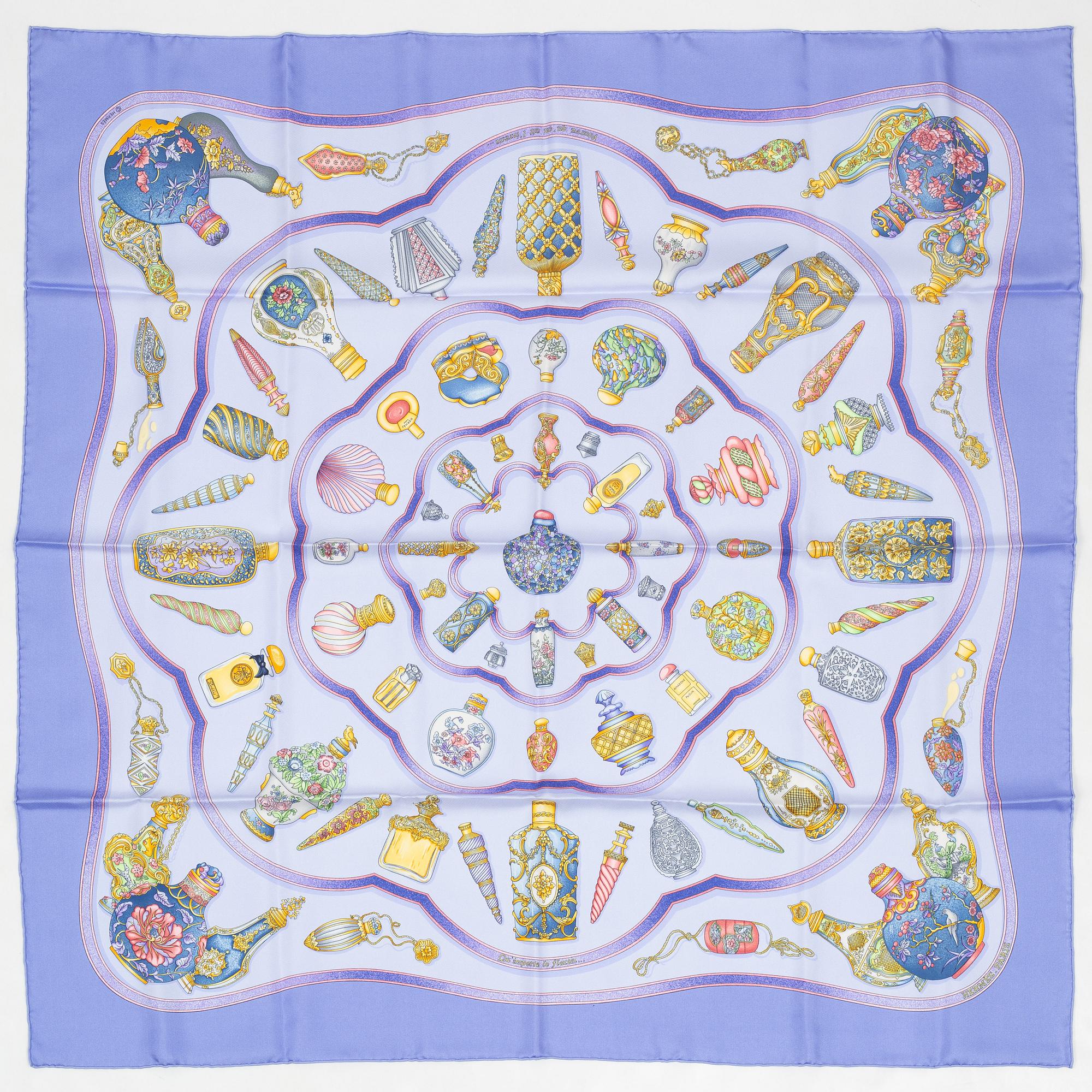 Hermès, scarf, "Qu'importe le flacon".