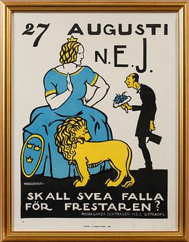 FÖRBUDSAFFISCH, Alfred Proessdorf, 1922.