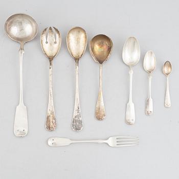 Besticksdelar, 22 st, silver, Prag, Österrike-Ungern 1872-1922.
