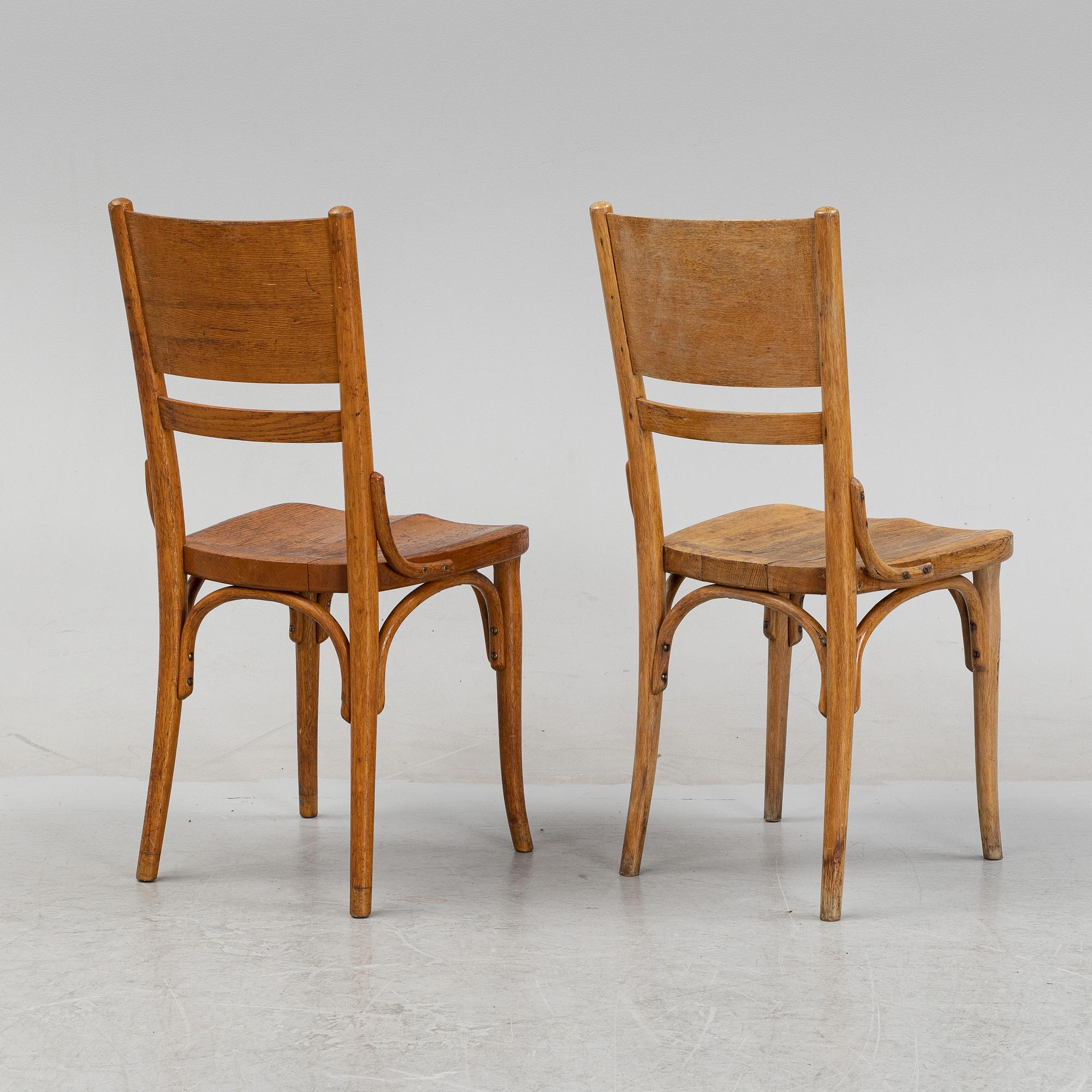 A pair of oak and beech chairs, Gemla, Diö, first half of the 20th Century.