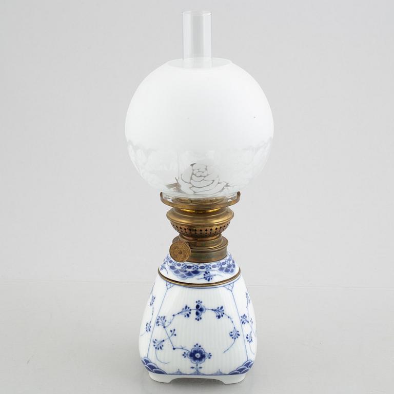 A 'Blue Fluted Half Lace' /'Musselmalet' porcelain lantern, Royal Copenhagen, model 693, 1893-1900.