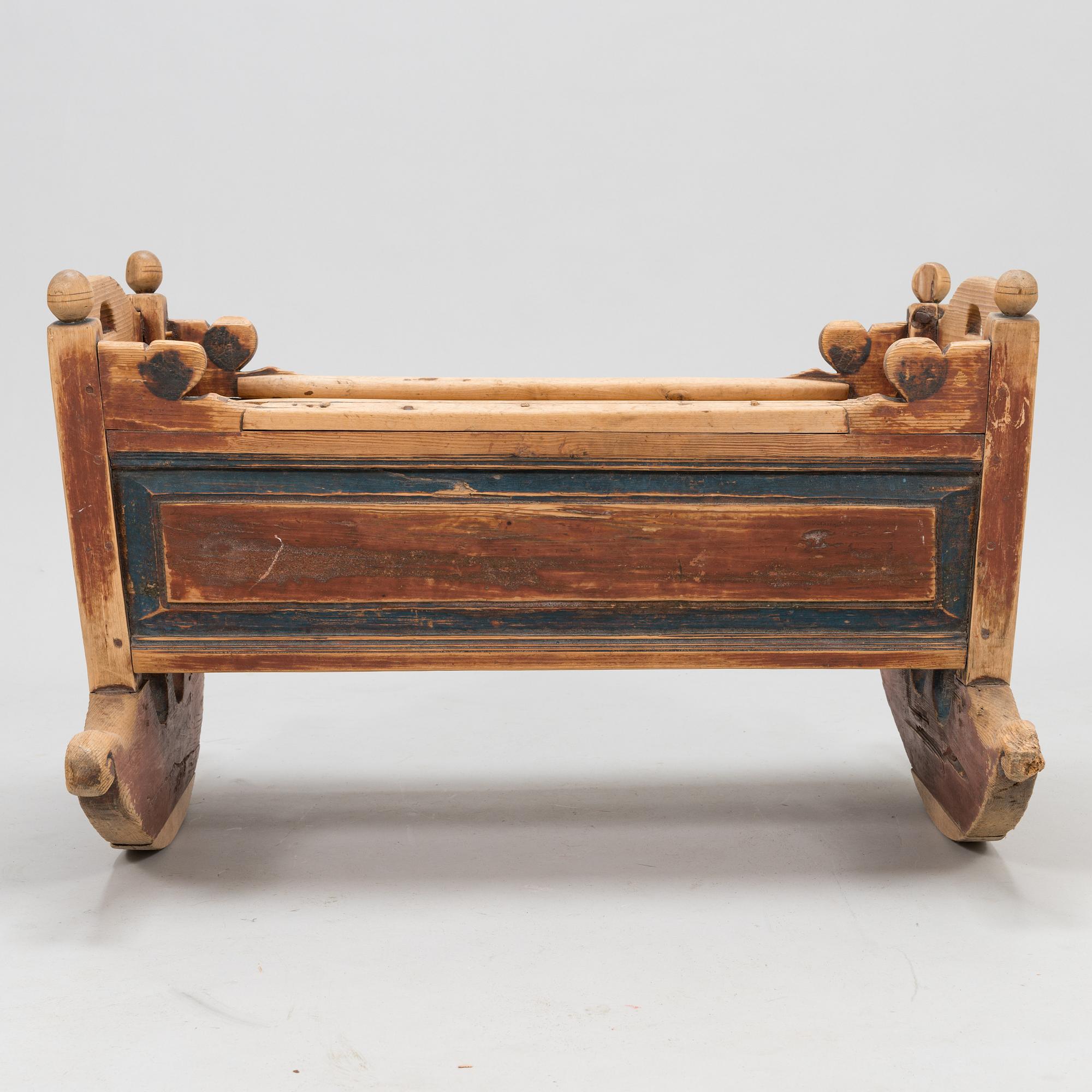 A cradle dated 18.9 1845.