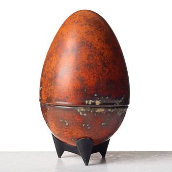 Hans Hedberg, a faience sculpture of an egg, Biot, France.