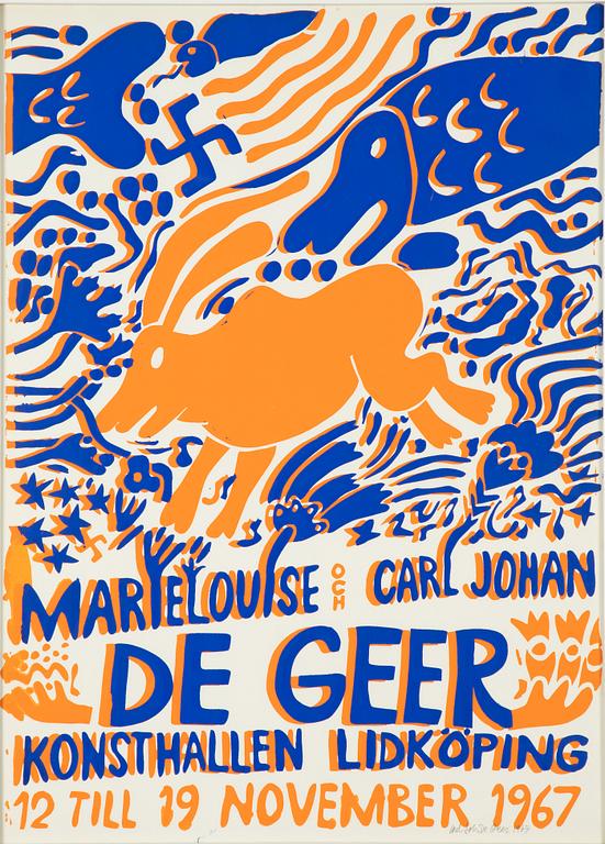 Carl Johan De Geer, "Marie Louise och Carl Johan De Geer - Konsthallen Lidköping 12 till 19 november 1967".