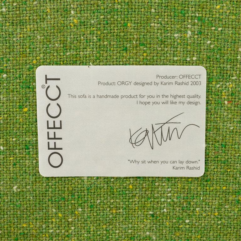 Karim Rashid, an 'Orgy' sofa with stool, from Offecct.