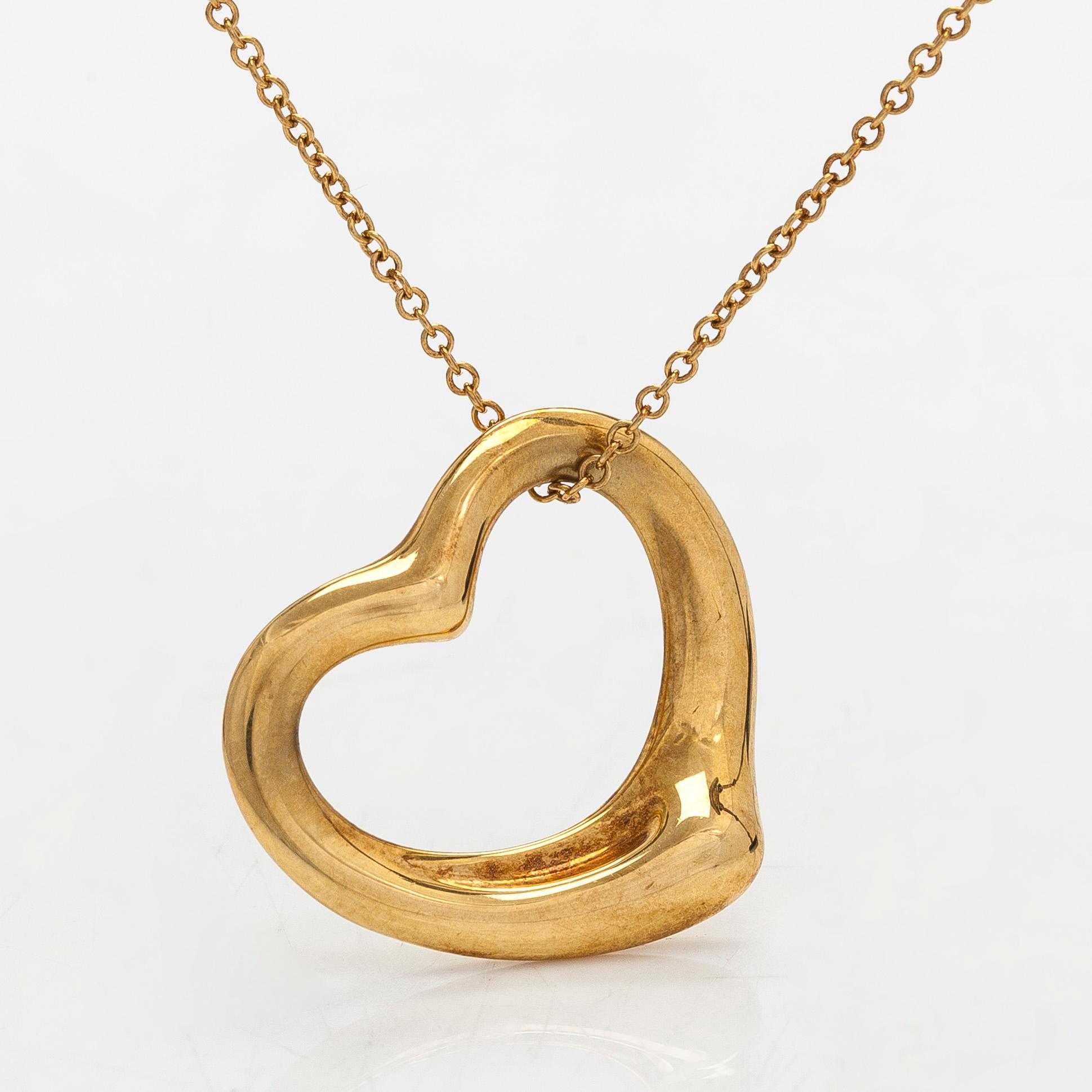 Tiffany & Co,  Elsa Peretti, halsband, "Open Heart", 18K guld.