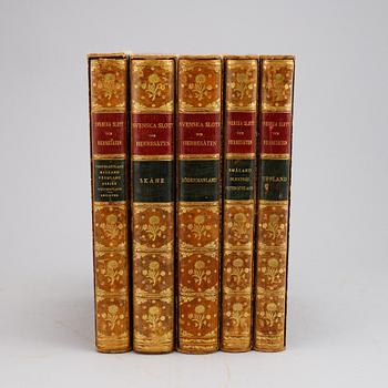 Five volume from the series Svenska Slott och Herresäten, Nordisk Familjeboks Tryckeri, 1908-10.