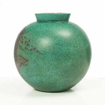 Wilhelm Kåge, a stoneware 'Argenta' vase, Gustavsberg, Sweden, 1941.
