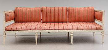SOFFA, sengustaviansk, omkring år 1800.