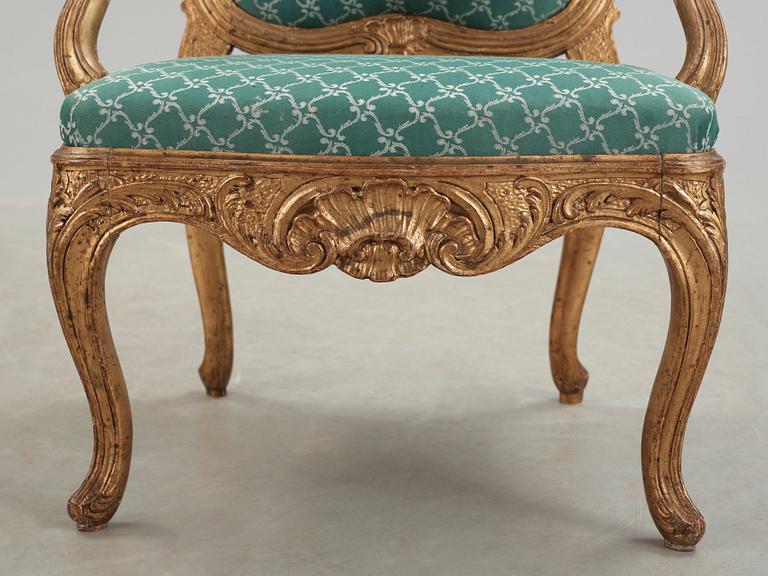 A Swedish Rococo 18th century armchair.