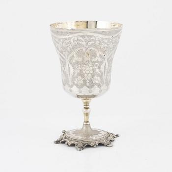 A Parcel-Gilt Silver Cup, Turkey, probably late 19th century/early 20th century.