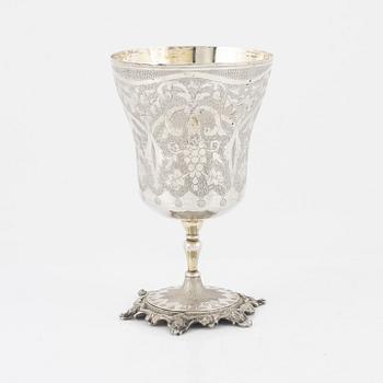 A Parcel-Gilt Silver Cup, Turkey, probably late 19th century/early 20th century.