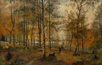 Wilhelm Behm, Flicka i höstskog.