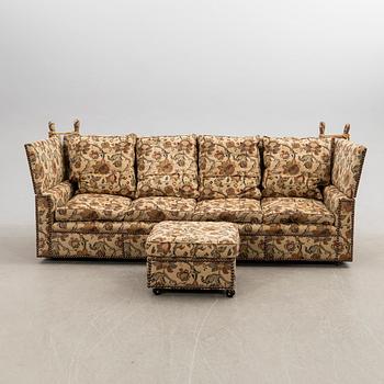 Sofa with stool, England, second half of the 20th century.