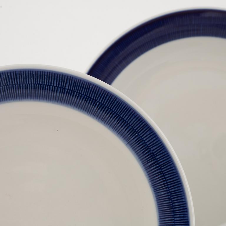 Hertha Bengtson, a 67-piece porcelain dinner service, "Koka Blå", Rörstrand, Sweden.