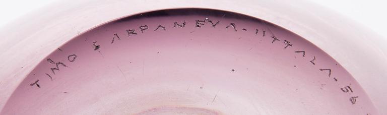 TIMO SARPANEVA, SKULPTUR, glas, "Tantrapallo", signerad Timo Sarpaneva Iittala -56.