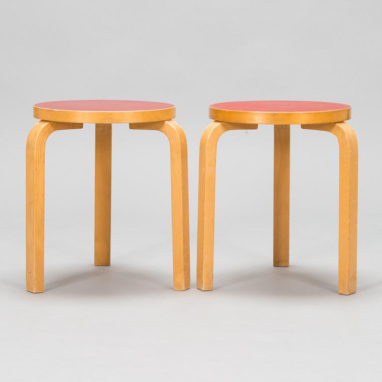 Alvar Aalto, a 1960's '82' table and six '66' stools for O.Y. Huonekalu-ja Rakennustyötehdas A.B.