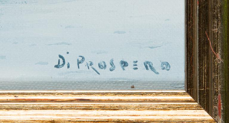 Silvano Di Prospero, öljy kankaalle kiinnitetty levylle, signeerattu.