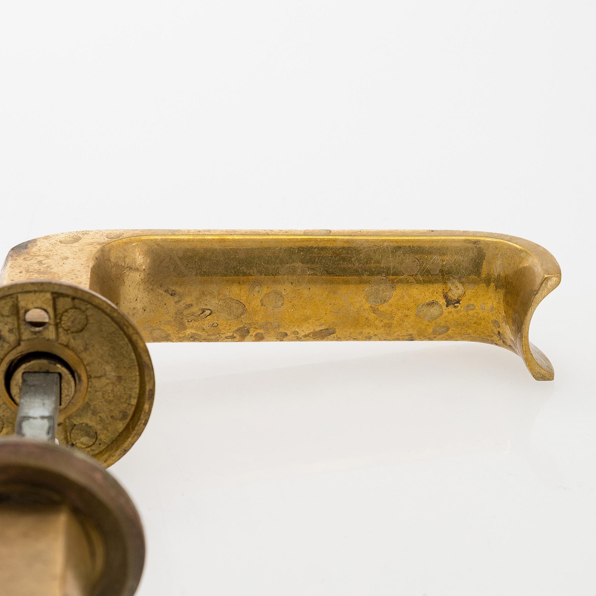 Ilmari Tapiovaara, Five pairs of door handles, for Oy Excelsior Ab (EXO), Designed 1981.