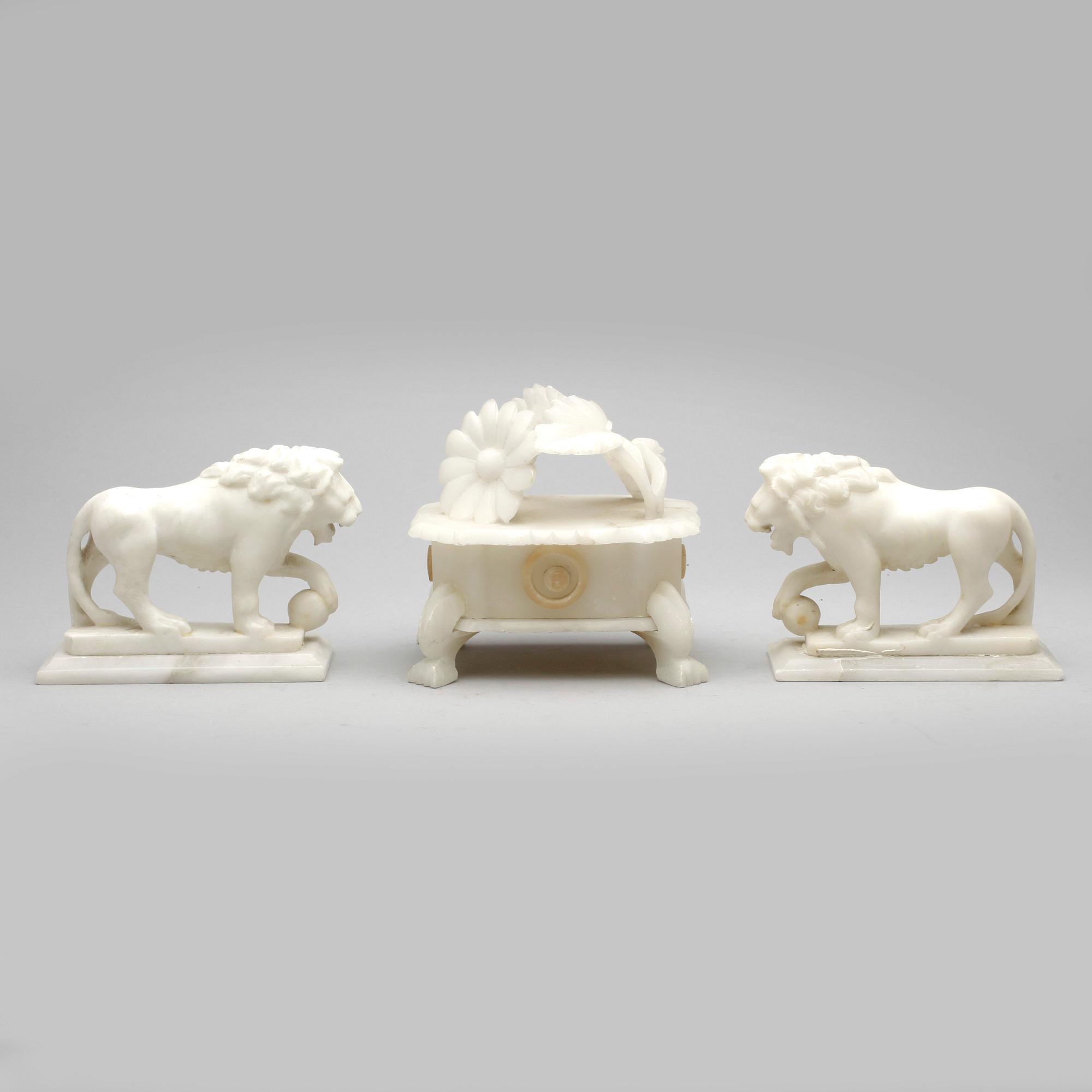 PARTI ALABASTER, 3 st, 1800/1900-tal.