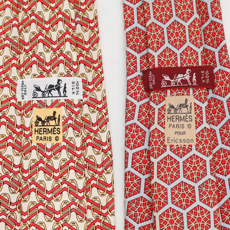 HERMÈS, two silk ties.