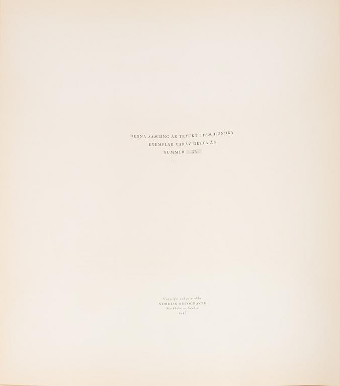 Helene Schjerfbeck, mapp med reproduktioner, 48 st. Nordisk Rotogravyr, Stockholm, 1945.