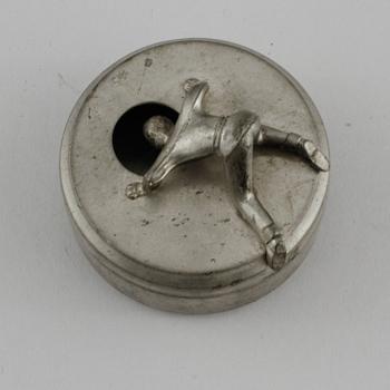 MANSCHETTKNAPPSASK, tenn, Widerholm & Dahlberg, Eskilstuna, 1900-tal.