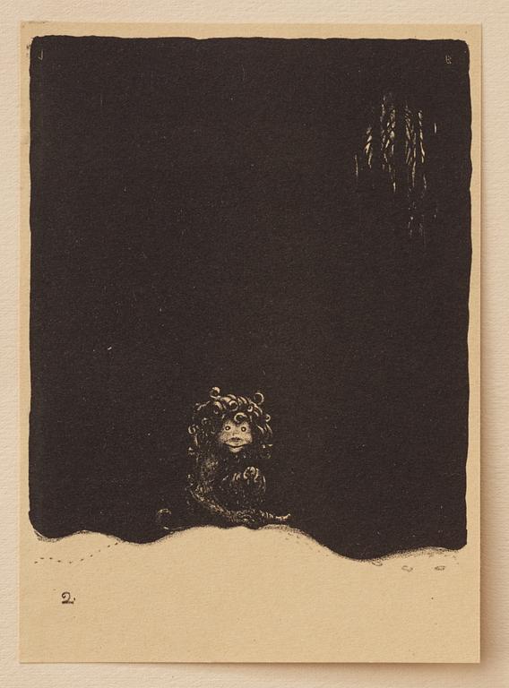 John Bauer, "Troll" 10 litografier i mapp/bok.