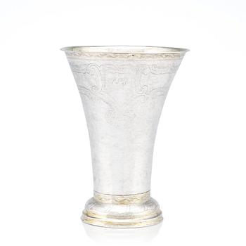239. A Swedish early 19th Century silver beaker, marks of Johan Leffler, Falun 1809.
