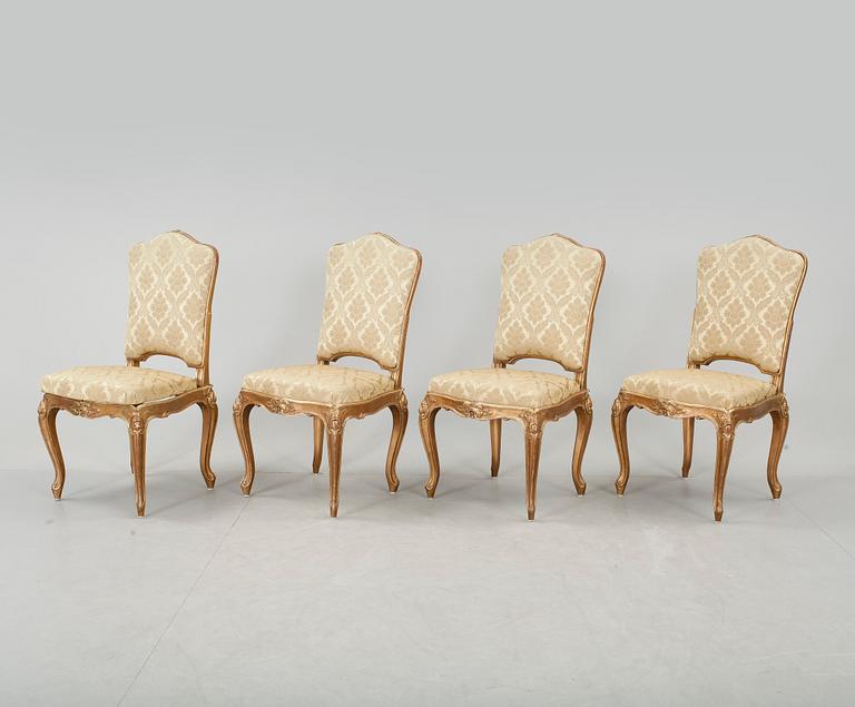 STOLAR, 4 st, Rokokostil, Frankrike, 1800-tal.