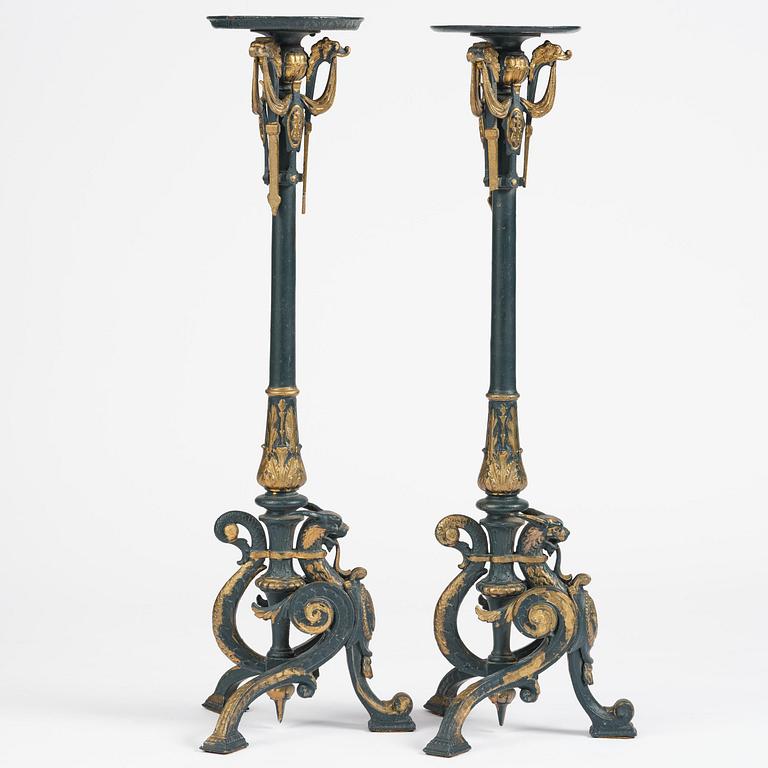 Piedestaler, ett par , 1800-talets slut.