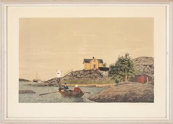 Reinhold Ljunggren · REINHOLD LJUNGGREN, färglitografi, signerad o numrerad 78/260.