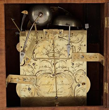 A George III 18th century eight-bells striking bracket clock by Eardley Norton numbered 1084.